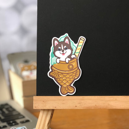Husky Stickers-Taiyaki Ice-cream 雪橇狗貼紙-鯛魚雪糕