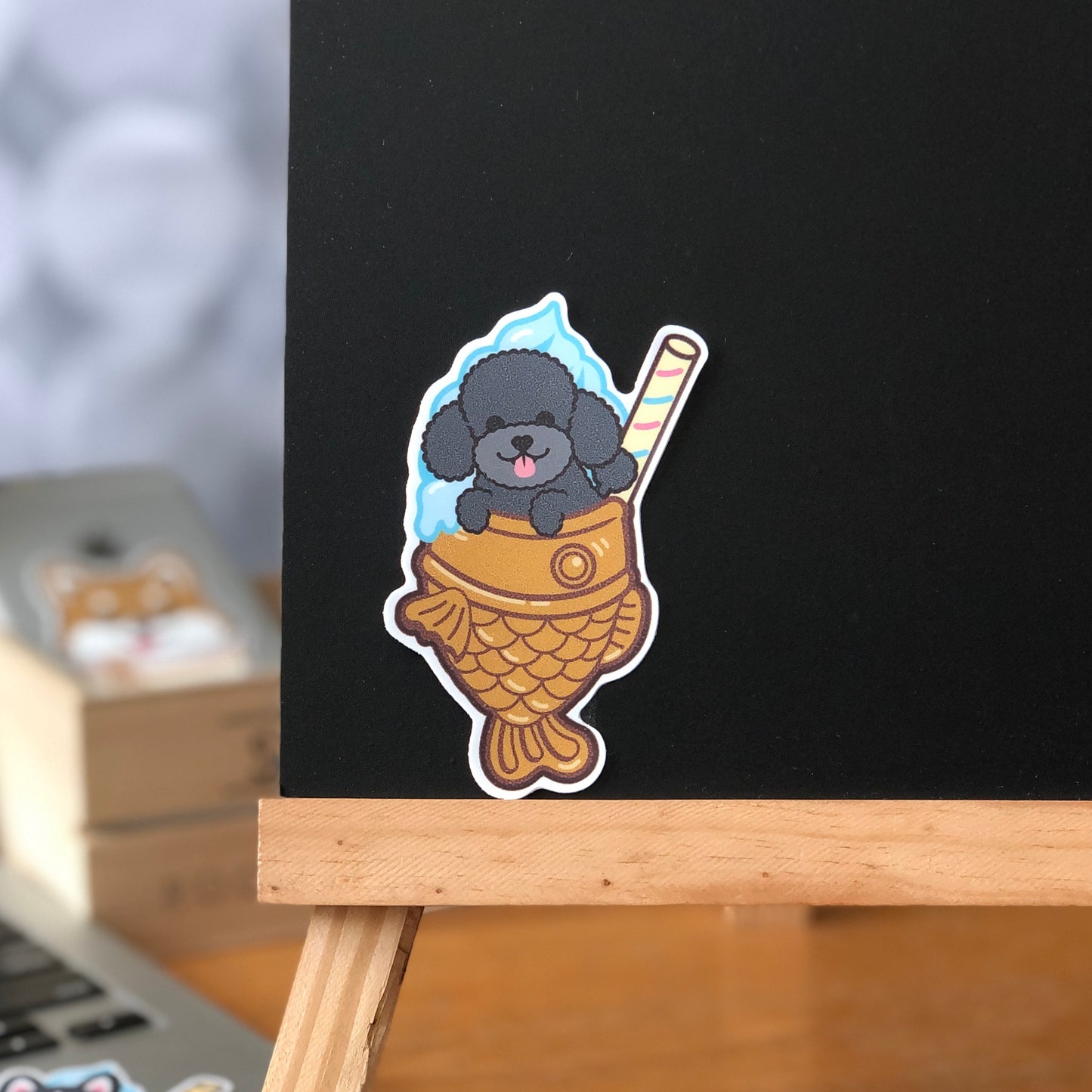 Poodle Stickers-Taiyaki Ice-cream 貴婦狗貼紙-鯛魚雪糕