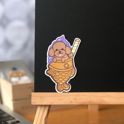 Poodle Stickers-Taiyaki Ice-cream 貴婦狗貼紙-鯛魚雪糕
