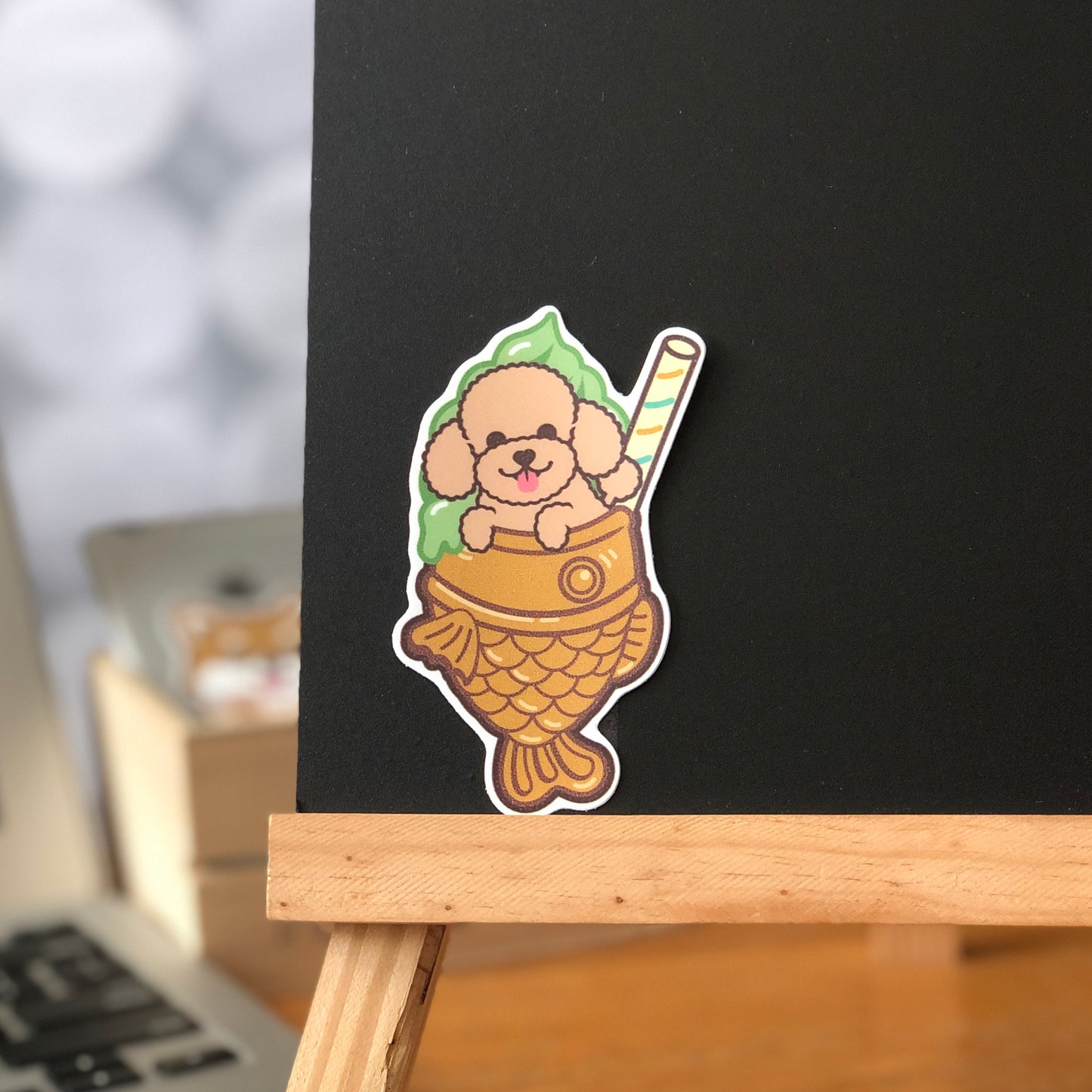 Poodle Stickers-Taiyaki Ice-cream 貴婦狗貼紙-鯛魚雪糕