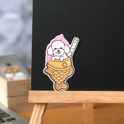 Poodle Stickers-Taiyaki Ice-cream 貴婦狗貼紙-鯛魚雪糕