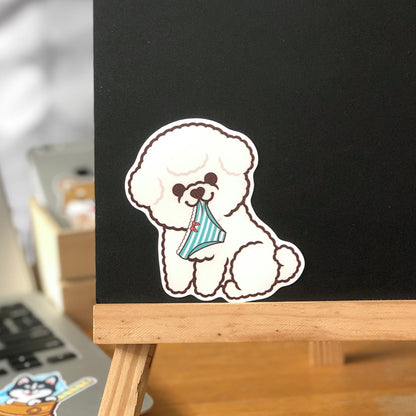 Bichon Stickers-Panties 比熊犬貼紙-偷底褲
