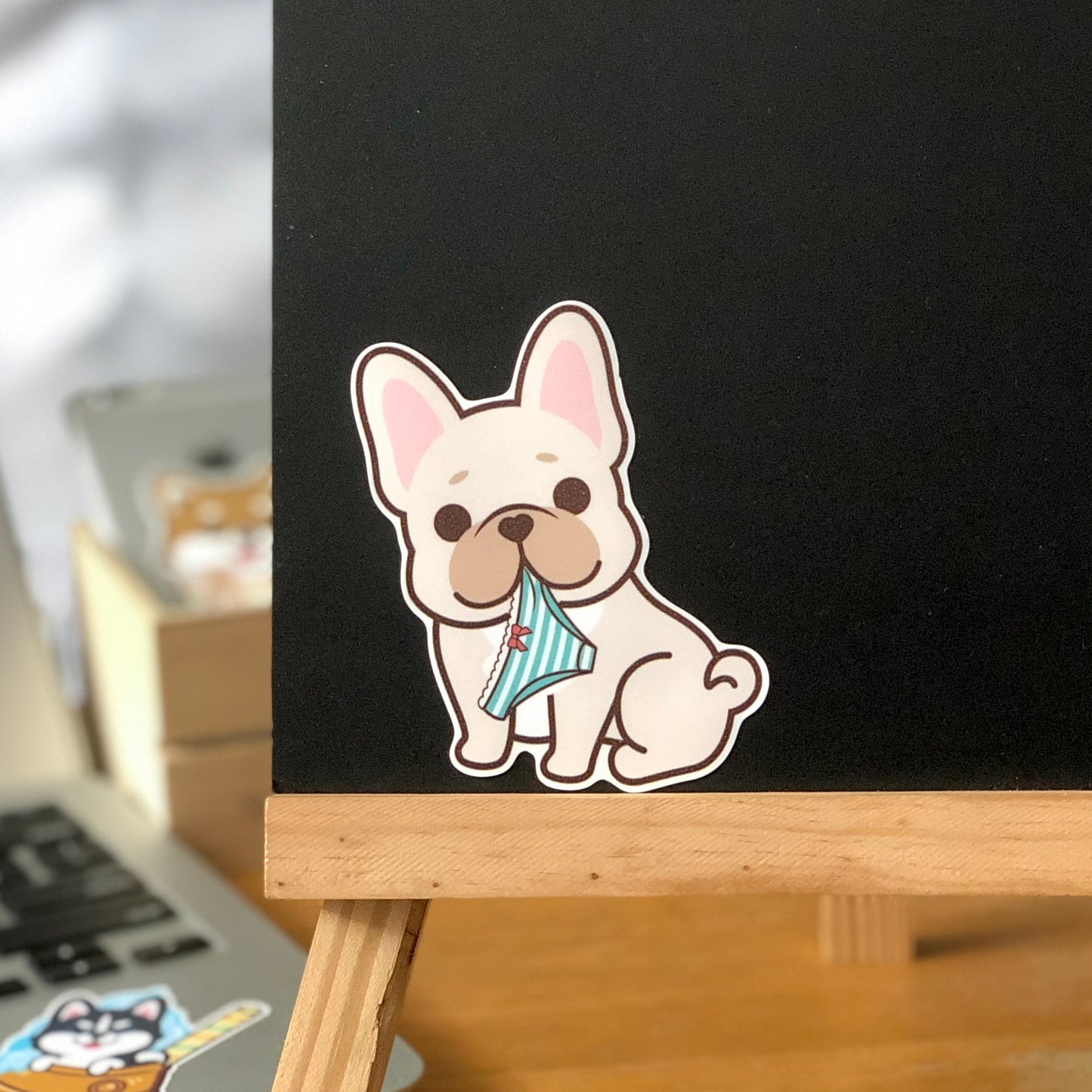 Frenchie Stickers-Panties 法鬥貼紙-偷底褲