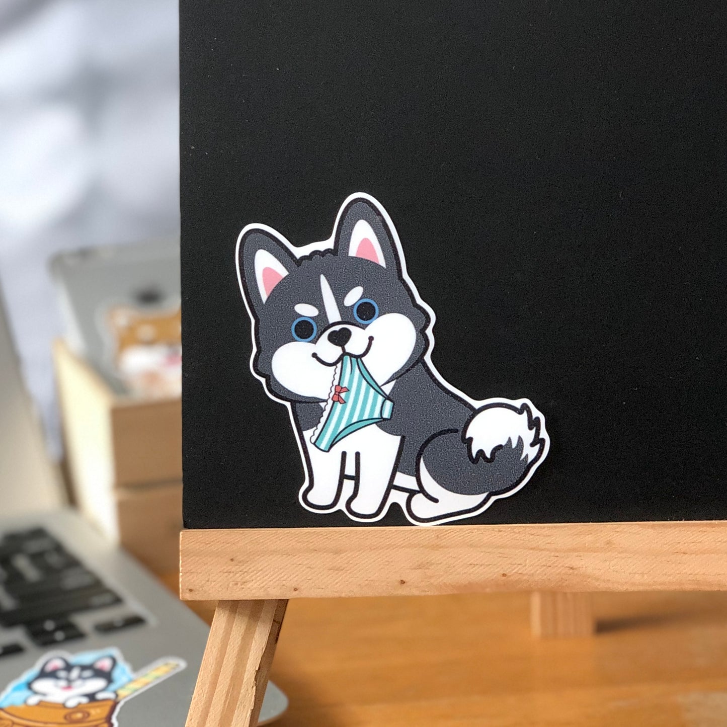 Husky Stickers-Panties 雪橇狗貼紙-偷底褲