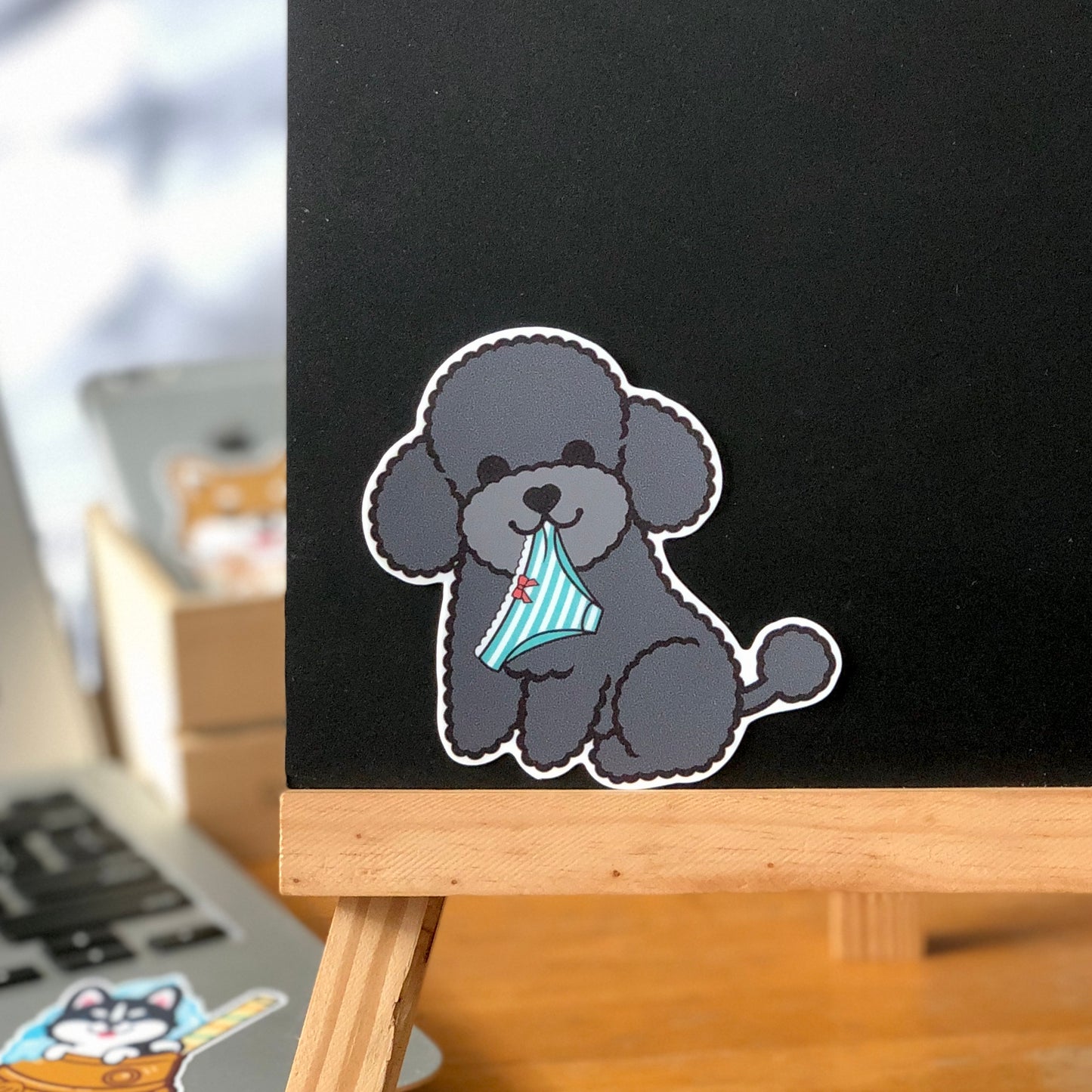 Poodle Stickers-Panties 貴婦狗貼紙-偷底褲