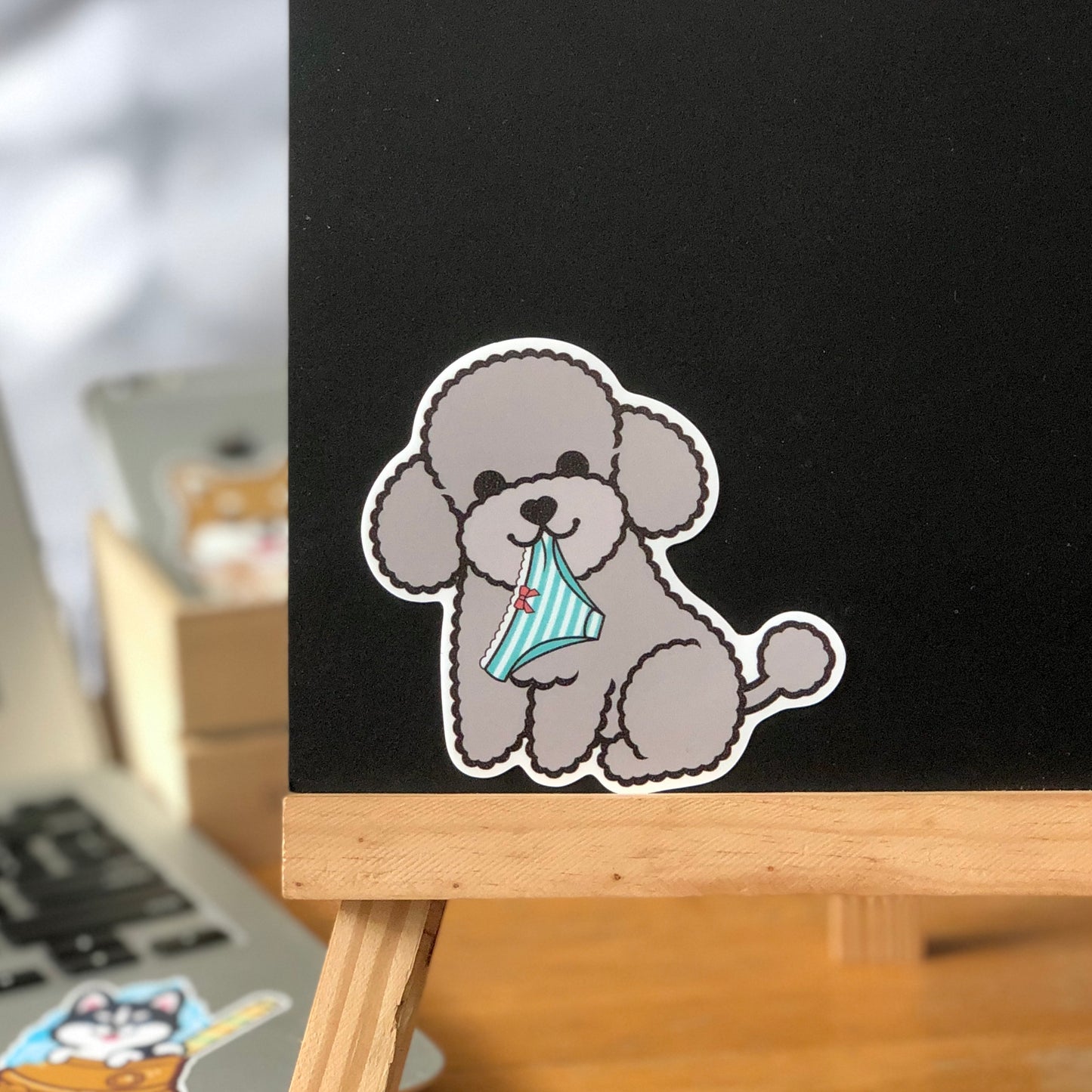 Poodle Stickers-Panties 貴婦狗貼紙-偷底褲