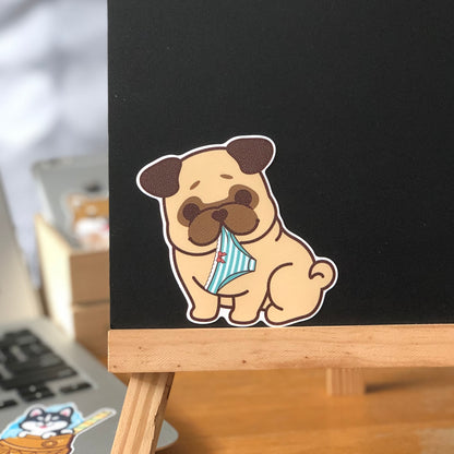 Pug Stickers-Panties 八哥貼紙-偷底褲