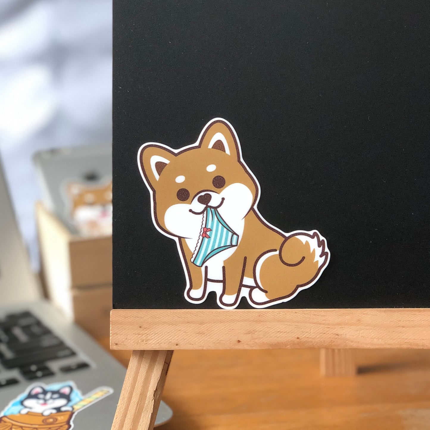 Shiba Stickers-Panties 柴犬貼紙-偷底褲