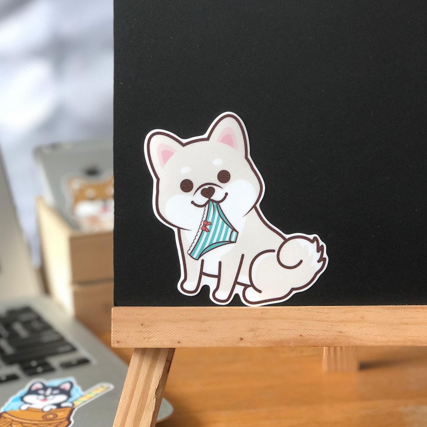 Shiba Stickers-Panties 柴犬貼紙-偷底褲