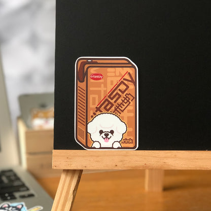 Bichon Stickers-Vita Soya Milk 比熊犬貼紙-維他奶