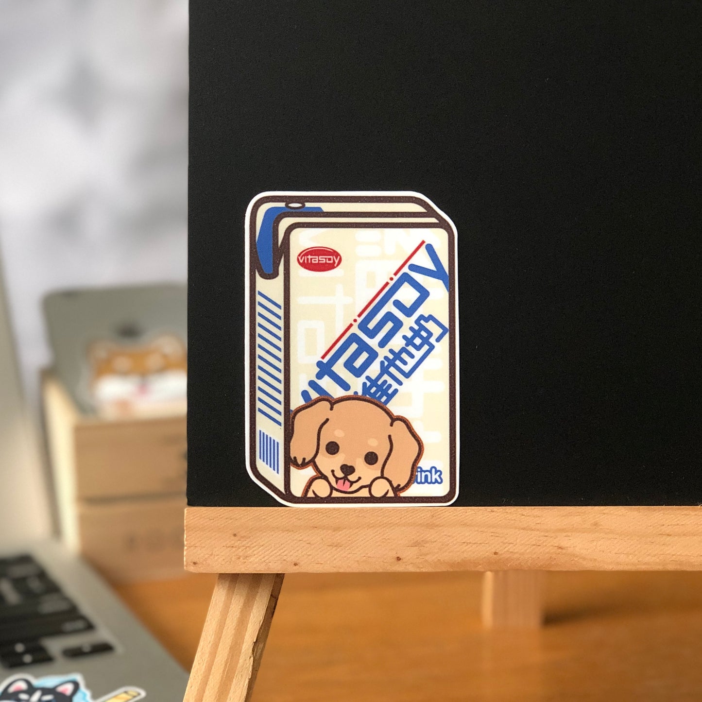 Dachshund Stickers-Vita Soya Milk 臘腸狗貼紙-維他奶
