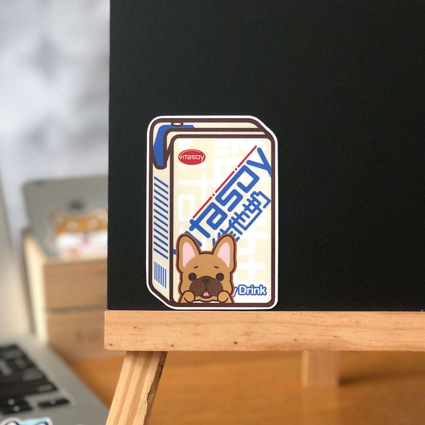 Frenchie Stickers-Vita Soya Milk 法鬥貼紙-維他奶