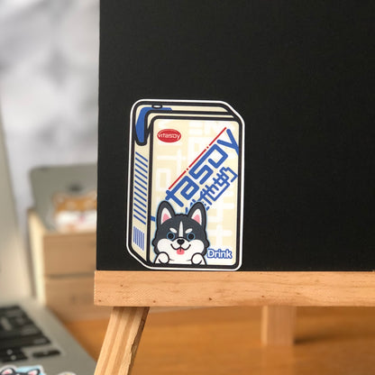 Husky Stickers-Vita Soya Milk 雪橇狗貼紙-維他奶