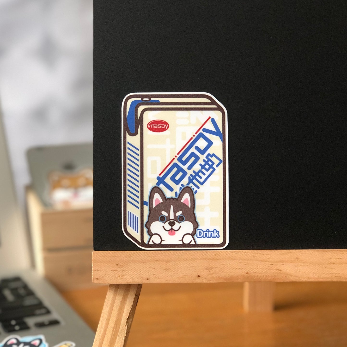 Husky Stickers-Vita Soya Milk 雪橇狗貼紙-維他奶