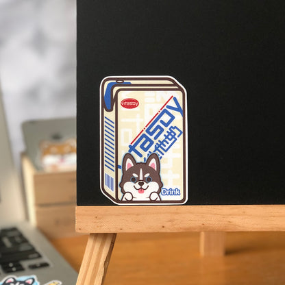 Husky Stickers-Vita Soya Milk 雪橇狗貼紙-維他奶