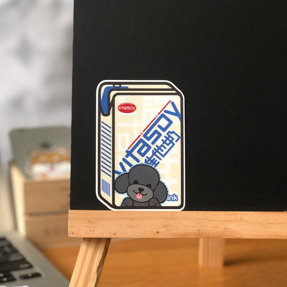 Poodle Stickers-Vita Soya Milk 貴婦狗貼紙-維他奶