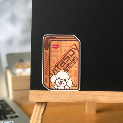 Poodle Stickers-Vita Soya Milk 貴婦狗貼紙-維他奶